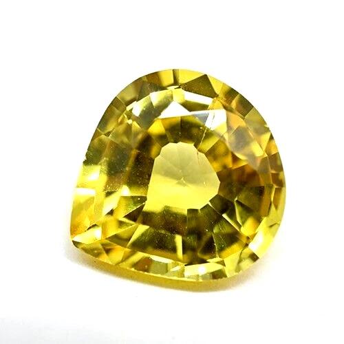Excellent Yellow Sapphire Natural Pear Cut 12-14 Ct Certified Loose Gemstone