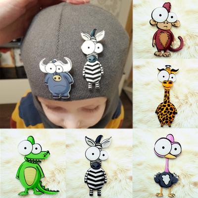 Spilla Cartone Animato Animale Scimmia Leone Carino Spilla Acrilica Bellissimo Zaino Abbigliamento Bambini Cappello Adulto Donna Uomo Accessori