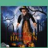 Strega Animatronica a Grandezza Naturale Decorazione di Halloween con Occhi a LED e Suoni Spettrali