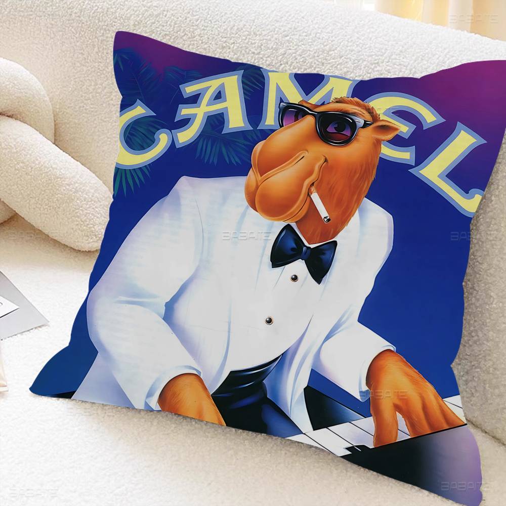 

Vintage C-Camel Cigarettes Cushion Cover Decorative Pillow Sofa Home Decor Case Pillow Cases 12x12Inch
