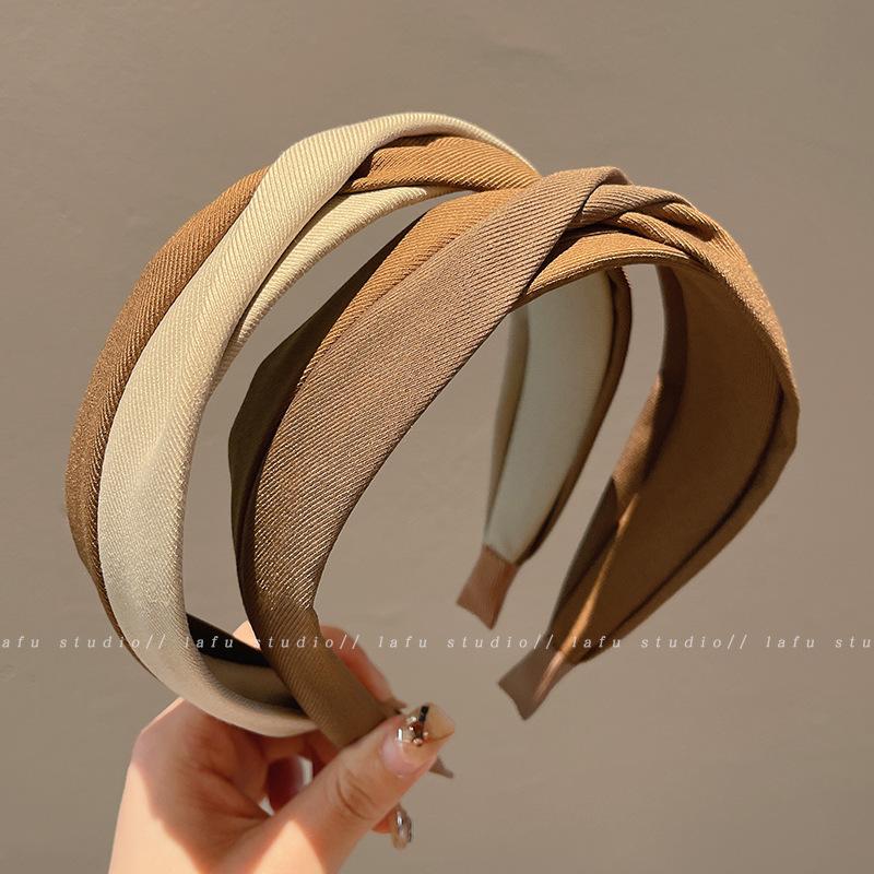 Retro, Simple, Versatile Hair Clip, Headband, Girly Korean Wide-brimmed Hair Clip, Popular Headband, Face Wash Headband, Hair Tie
