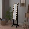 VidaXL White Standing Mirror with Black LED 34x37x146 Cm 351767
