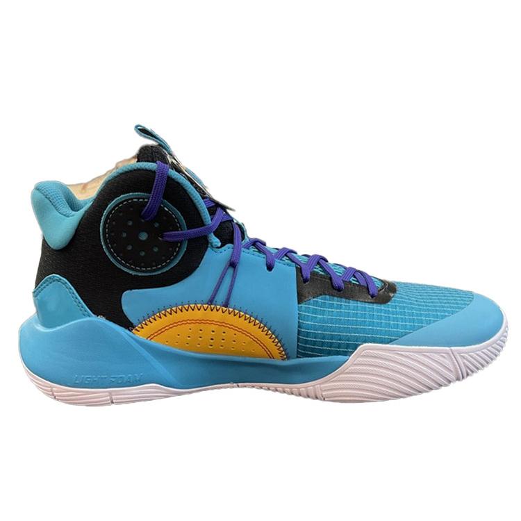 Li Ning Sonic 9 Team Textile, Synthetic Leather Cushioning Slip Resistant Abrasion Resistant Mid top Basketball Shoes ABPR017-3