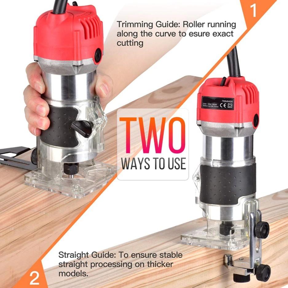 33000RPM Handheld Woodworking Engraving Slotting Palm Router Home DIY Tool Set High Quality Electric Wood Trimmer