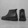Men's Solid Color Leather Chelsea Boots - European Style, All-Match, Winter