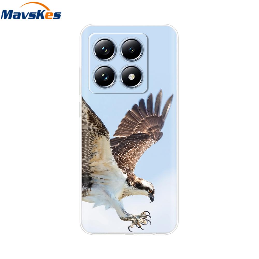 For Xiaomi 14T 5G Case Cute Soft Transparent TPU Painted Silicone Cover For Xiaomi 14T Pro 5G 2024 Mi14T Phone Cases Coque Funda
