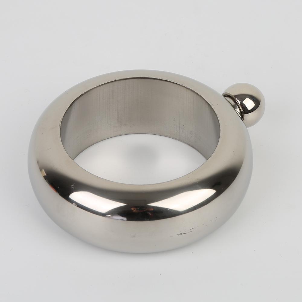 3.5oz Portable Flagon Whiskey Vodka Wine Pot Hip Flask 304 SS bracelet ring  small Alcohol Drinking Bottle outdoor tools