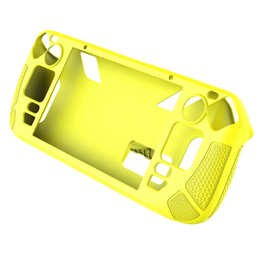 Silicone Protective Case Cover Anti Slip Soft Shell Game Console Cover with Bracket Replacement Accessories for Steam Deck