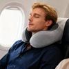 DITSONEO Memory Foam Travel Neck Pillow for Airplanes, Adjustable Portable Neck Pillow for Traveling, Car Rides, Plane Sleeping, Navy