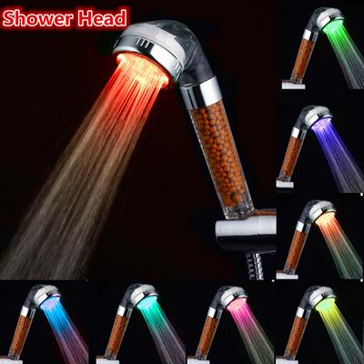 7 Farbwechsel RGB LED Licht Wasser Bad Badezimmer Filtration Duschkopf Wasserhahn