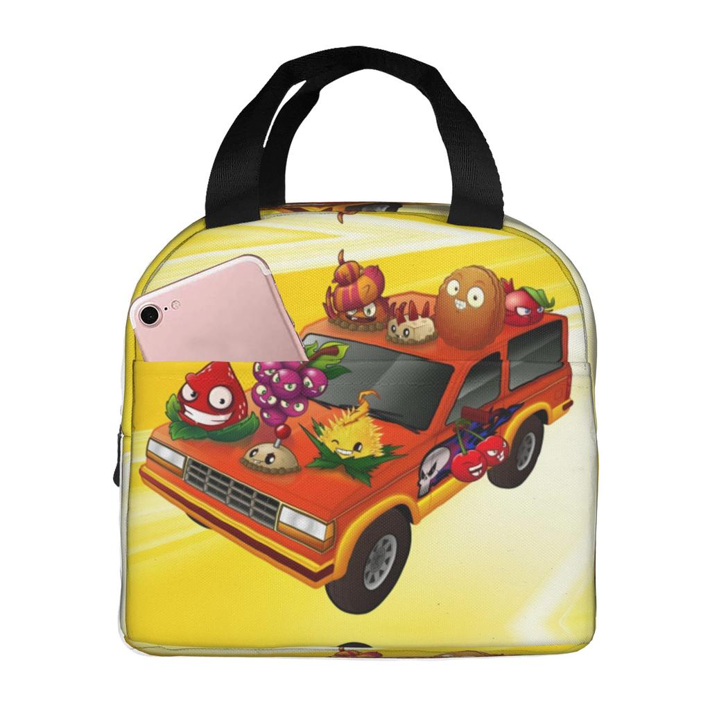 Custom Plants Gaming Zombies Insulated Lunch Bags for School Office Video Game Waterproof Thermal Cooler Lunch Box Unisex