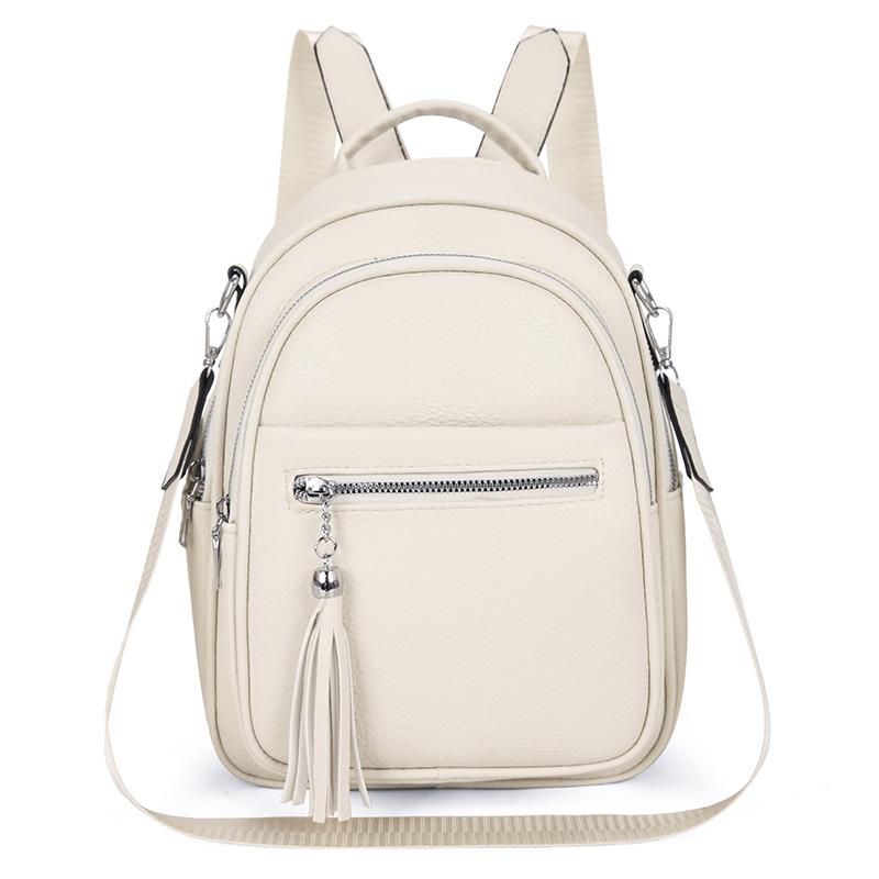 Women's Tassel Backpack Multi-Function Shoulder Bag Large Capacity Waterproof Backpack