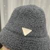New Autumn and Winter Thickened Plush Hat Women's Cold-proof Versatile Fashion Warm Lamb Wool Basin Hat Ear Protection Bucket