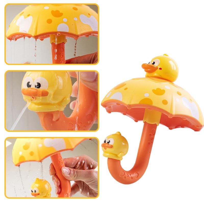 Duck Theme Shower Toy Water Sprinkler Bath Toy For Toddler Fun Bathtub Playset Bathroom Pool Baby Bathing Accessory