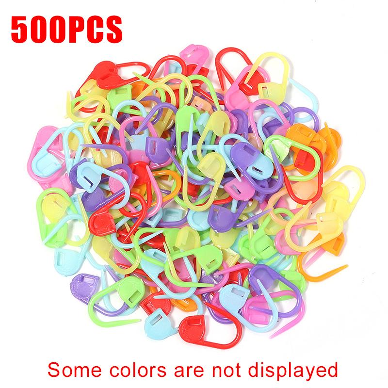 

500/1000PCS 2.2cm Random Mix Colors Small Mark Buckle DIY Pin Sweater Marker Crochet Knitting Marker Clip Sewing Accessories ZYF