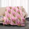 Happy Burger Shop cartoon print blanket. A warm and comfortable flannel blanket suitable for bedrooms, sofas, beds, chairs, picn