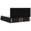 Storage Bed with Mattress Black 200 X 200 Cm Fabric