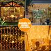 Solar Curtain String Lights 3x3M 300LED Fairy Holiday Decorations Christmas Birthday for Party Garden Home Wedding Decoration