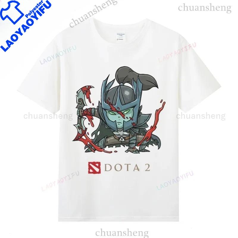 Dota 2 Tshirts Game Hero Printed Tshirt Top Shadow Fiend Pudge Axe Slardar Sven Kunkka Timber Unisex Casual Graphic T Shirts