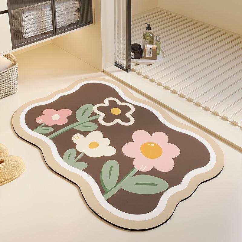 Diatom Mud Absorbent Non-slip Toilet Floor Mat Toilet Bathroom Floor Mat