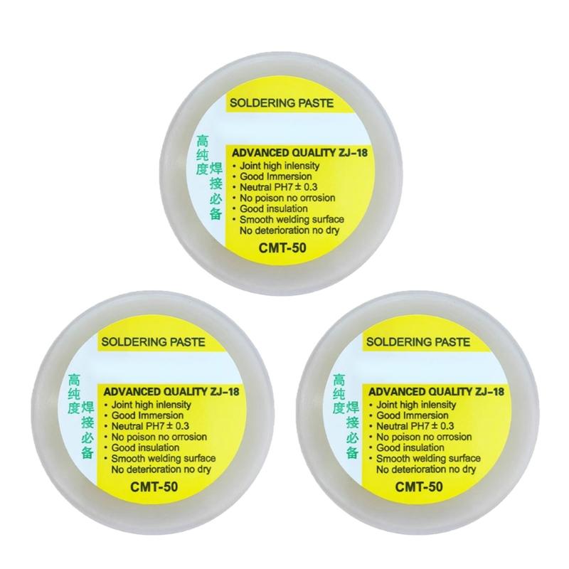 

3Pcs Soldering Cream Soldering Pastes Cream Tin Soldering Pastes Welding Cream For Electronics PCB LED Soldering Repair 1