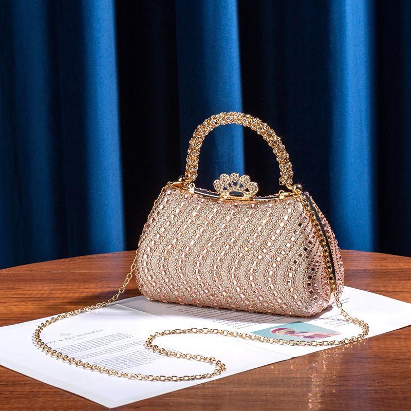 Charm Socialite Diamond Studded Dinner Bag 2025 Neue süße handgehaltene Umhängetasche mit Kette
