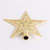 Gold Five-Pointed Star Christmas Tree Topper and Ornaments