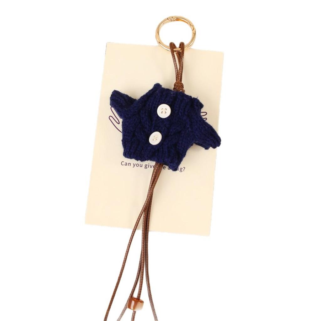 Vintage Woolen Mini Doll Bag Charm With Beaded Decor For Casual Accessories 2024 Spring