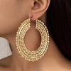 Personality Exaggerated Fashion Catwalk Bumpy Spots Large Circle Earrings Earrings Versatile Geometry