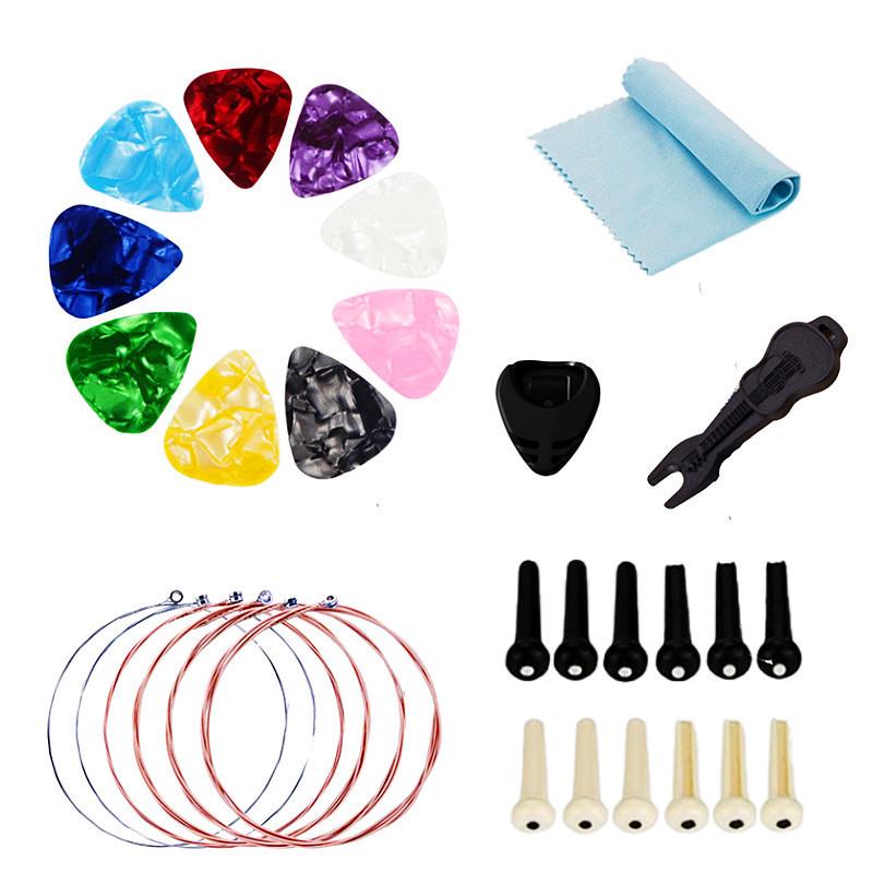 Guitar Accessories Set: Strings, Picks, Capo & 3-in-1 String Tool