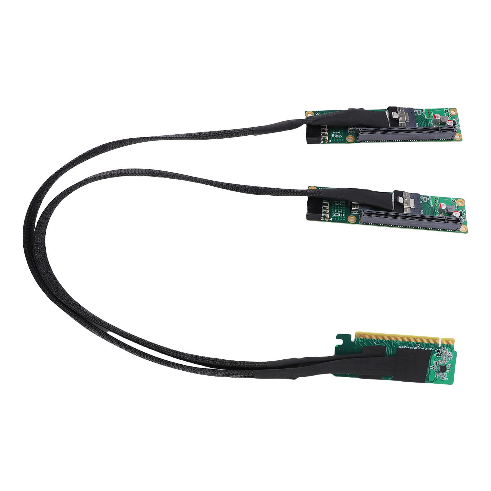 

Кабель-адаптер PCIe 4.0 X16 до SFF 8654 X2 Високопродуктивний розгалужувач-подовжувач PCIe 4.0 до SFF 8654 для комп ютерних материнських плат