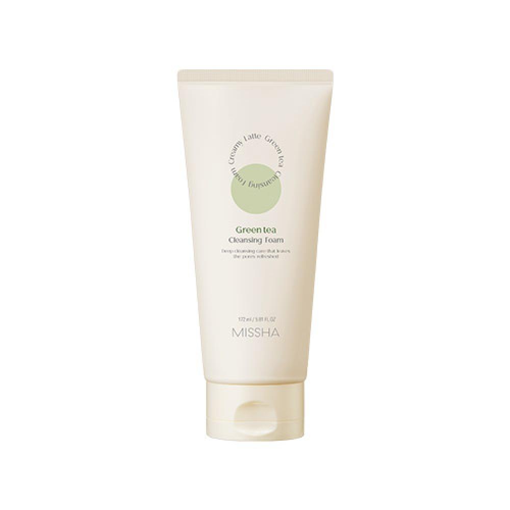 Missha Creamy Latte Cleansing Foam  Green Tea  172ml FREE