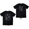 David Gilmour Luck  Strange Black Cat Strat (Back Print) T-Shirt Black