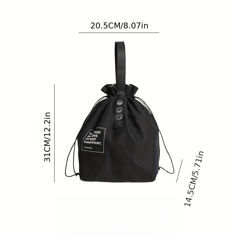 

Japanese insulated lunch box bag, portable lunch bag, lunch box, waterproof carrying strap, no food contact чёрный