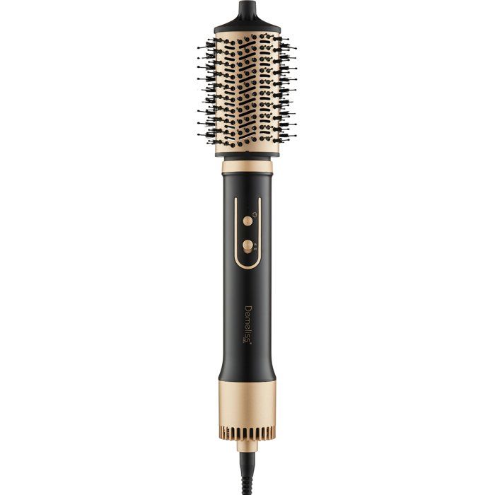 2-in-1 Blow-Drying Brush - SAINT ALGUE - Demeliss Volume &; Style - 1000 W - 3 Temperatures - Black / Gold