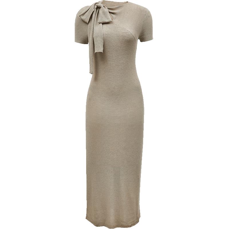 

VEROMODA Women s Knit Short-Sleeve V-Neck Long Dress M