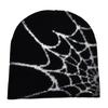 Knitted Hat Trendy Pullover Hat Spider Web Jacquard Unisex