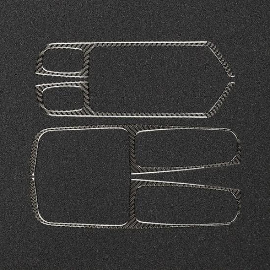 Carbon Fiber Window Switch Button Panel Frame Cover Trim For Porsche Macan 14-21