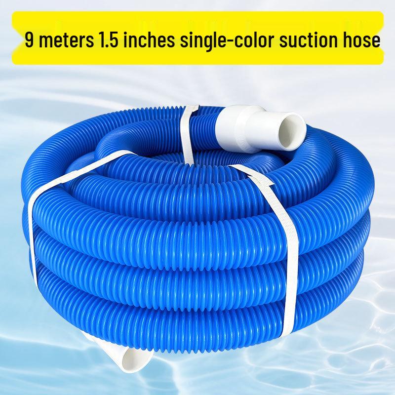 1.5" Skimmer Drain Pump Hose: Self-Floating, Soft Pool Vacuum & Cleaning Connector.