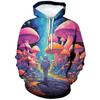 Japanese Retro Classic Hooded Shark Sweatshirt Autumn and Winter Street Velvet Mushroom Hip-hop Trend Top Comfortable and Loose