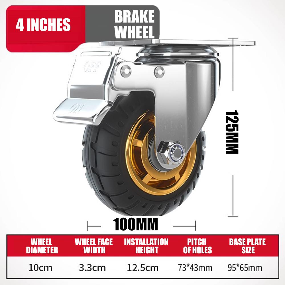 Vysoce kvalitní kolečka 3/4/5 palců boční montáž malá gumová nábytková kolečka otočná kolečka pro vozík skříň