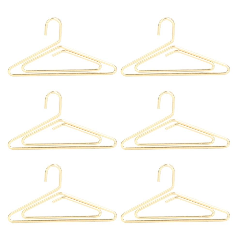 100Pcs Coat Hanger Shape Metallic Paper Clips Gold 38*20mm Paper Clips Non Skid Nonslip Anti Rust Golden Paper Clips