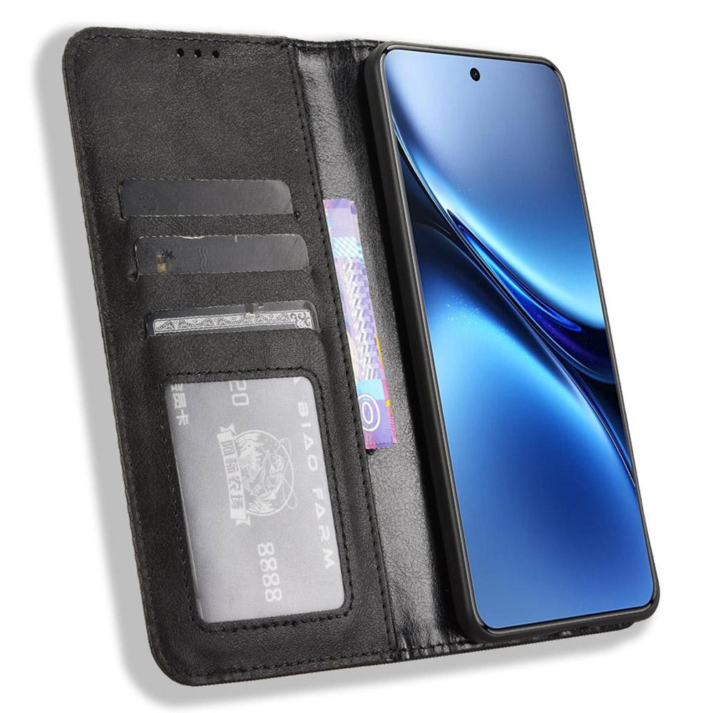 

For vivo X200 Pro 5G Leather Case Wallet Stand Retro Texture Phone Cover Blue
