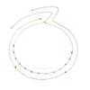 Damen Metall Doppelschicht Kette Körperkette Imitation Kristall Mode Sexy Verstellbar Taille Kette Körper Schmuck
