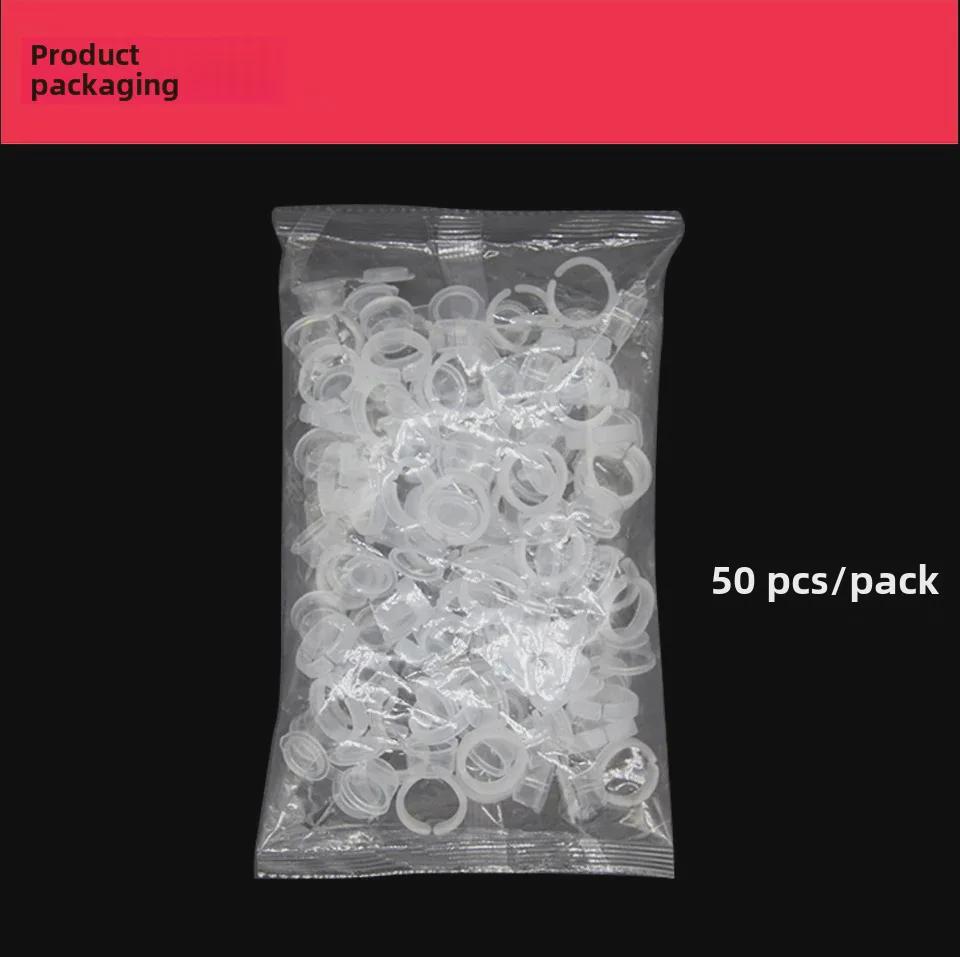 Embroidery Ring Cup: Translucent Makeup & Tattoo Tool with Lid for Eyebrow, Eye, and Lip.