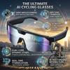 Outdoor Smart Glasses 1200P HD Camera 8MP Sensor 30MP Photo WiFi Sync Bluetooth 5.3 Audio Sunglasses Anti-shake Dual Mic ENC Mic