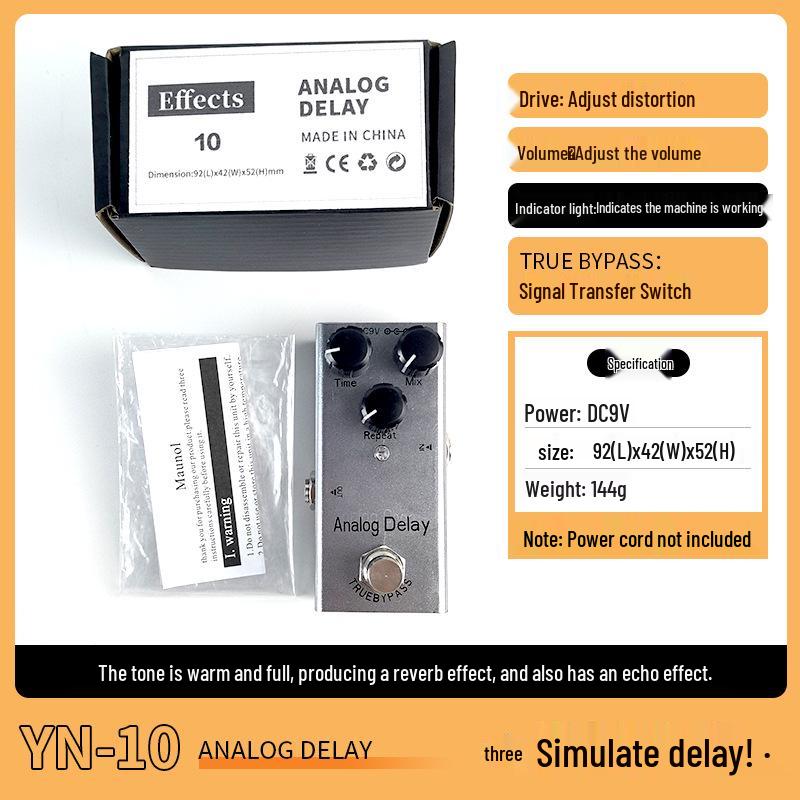 Portable Overdrive Distortion Tremolo Delay Guitar Effects Pedal