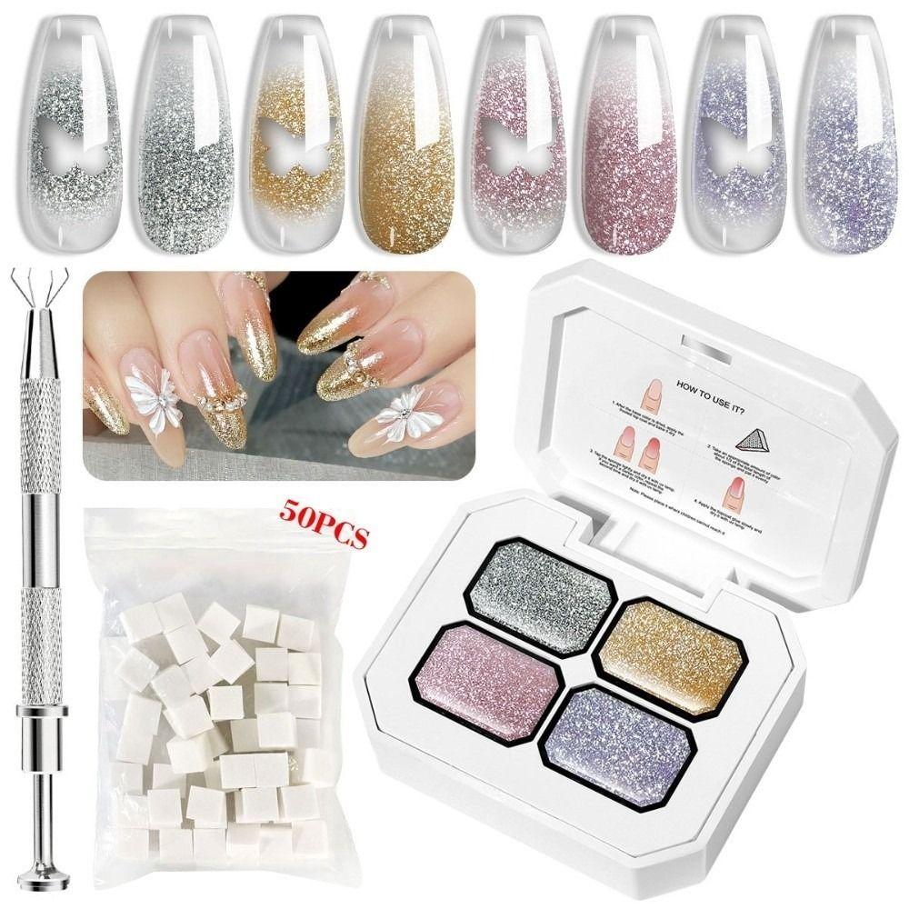 Sponge pentru Nail Art Foarte Saturat Gel cu Pigment Culoare 4/9/12 Culori pentru Unghii DIY Nail Art