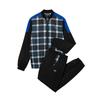 Mens Check Plaid Tracksuit