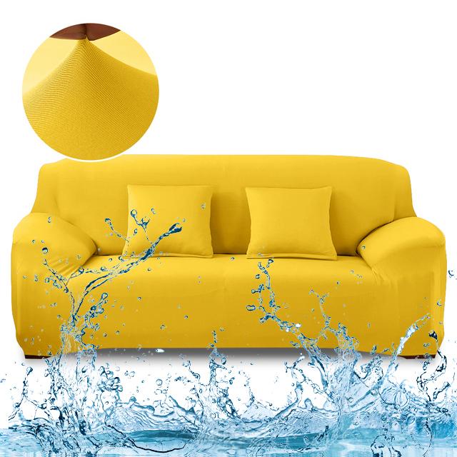 Waterproof Elastic Sofa Covers L Shaped Corner Armchair Slipcovers Solid Colour Living Room Protector